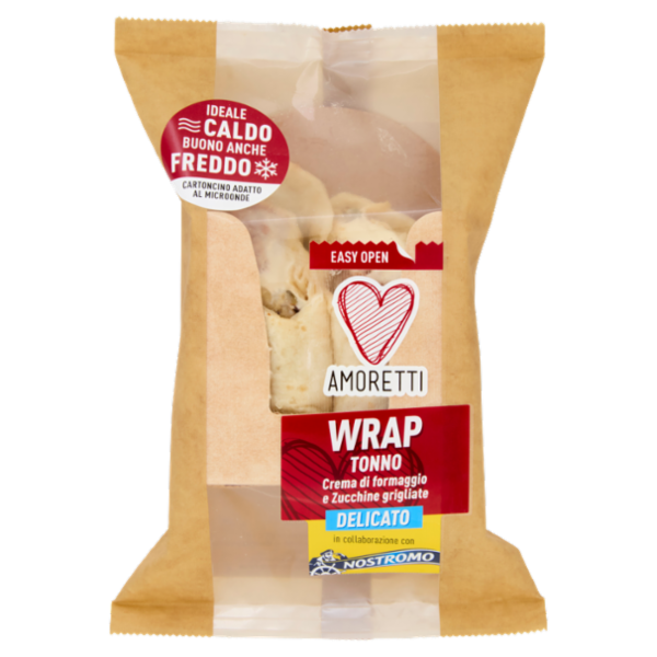 Amoretti Wrap Tonno Crema di formaggio e Zucchine grigliate Delicato 150 g