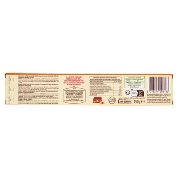 Sperlari Zanzibar il Nocciolato Caramello Croccante Gianduia con Granella di Caramello 150 g