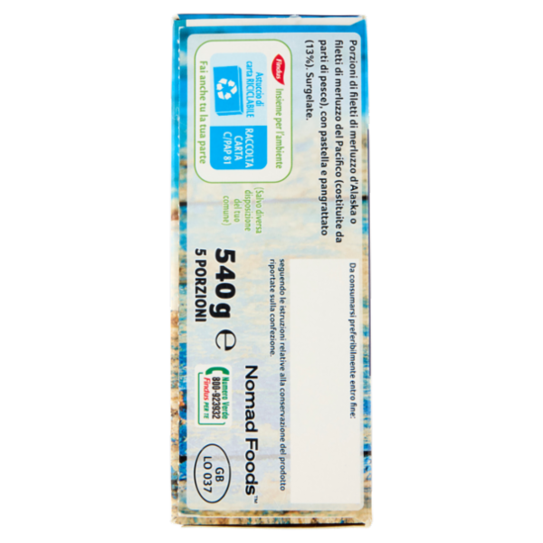 Capitan Findus 5 Croccole con 100% Filetti di Merluzzo - Le originali 540 g