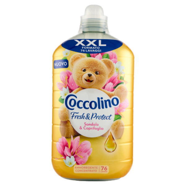 Coccolino Ammorbidente Concentrato Fresh & Protect Sandalo & Caprifoglio 76 Lavaggi 1750 ml