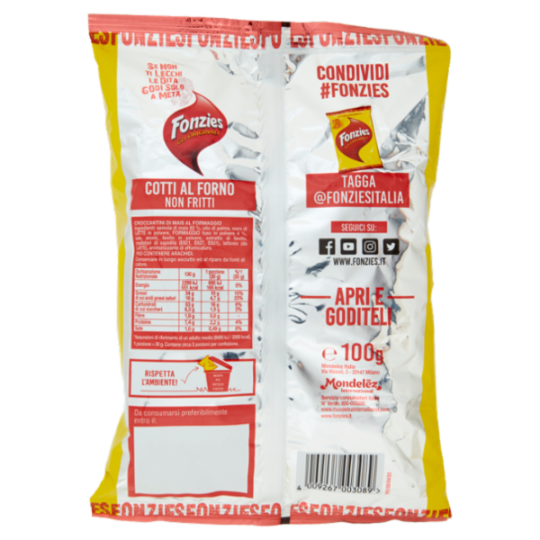 Fonzies Gli Originali Croccantini di Mais al Formaggio - 100g
