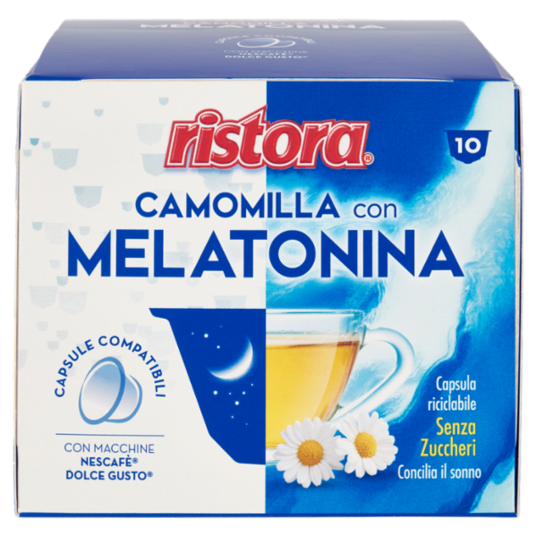 ristora Camomilla con Melatonina Capsule Compatibili con Macchine Nescafè Dolce Gusto 10 x 4g