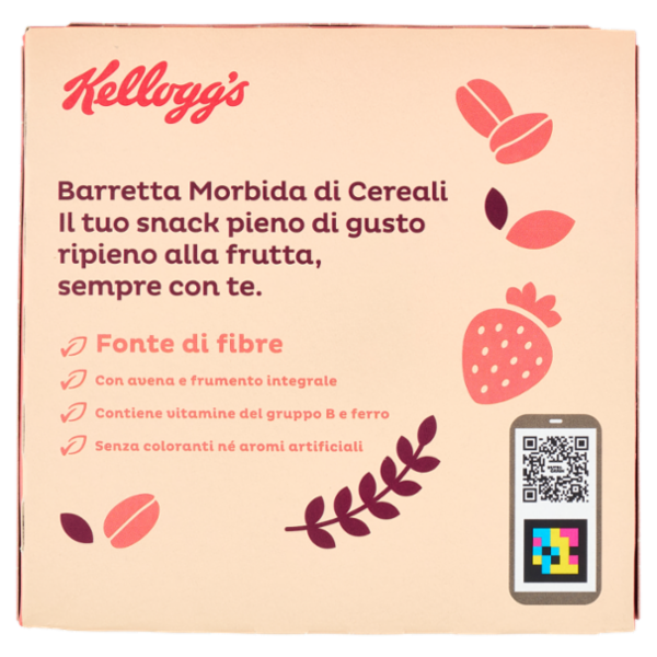 Kellogg's Barretta Morbida di Cereali Ripiena alla Fragola 6 x 37 g