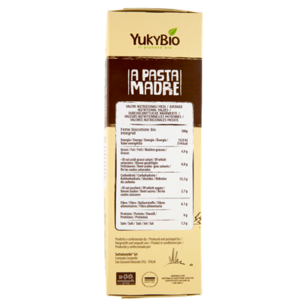 YukyBio A Pasta Madre Fette Biscottate Bio Integrali 2 x 85 g