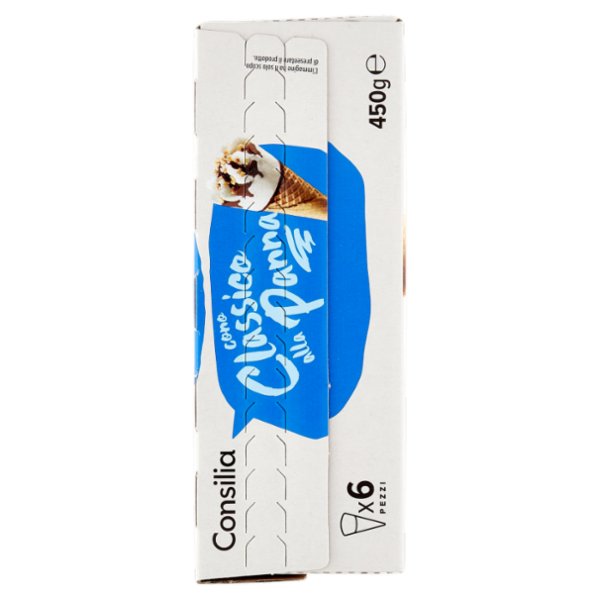 Consilia 6 Coni di Gelato Panna 450 g