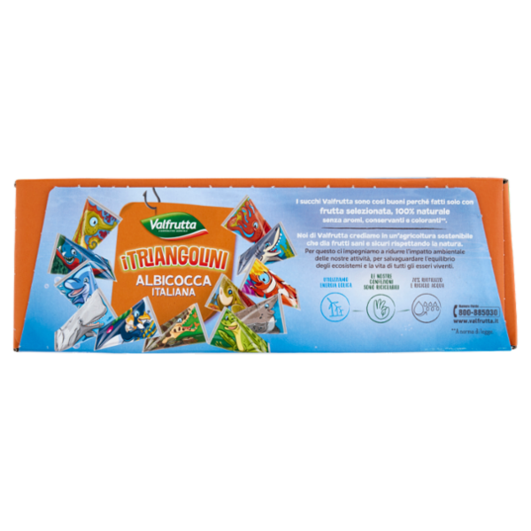 Valfrutta i Triangolini Albicocca Italiana succo e polpa Brik 12 x 100 ml