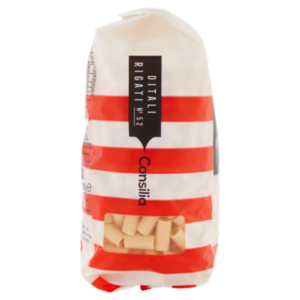Consilia Pasta di Semola Trafilata al Bronzo Ditali Rigati 500 g