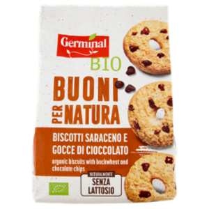 Germinal Bio Buoni Per Natura Biscotti Saraceno e Gocce Di Cioccolato 250 g