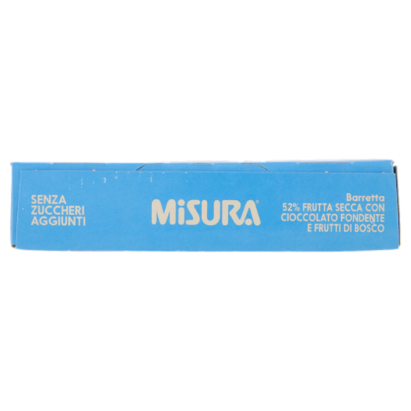 Misura Dolcesenza Barrette 52% Frutta Secca con Cioccolato Fondente e Frutti di Bosco 4 x 30 g