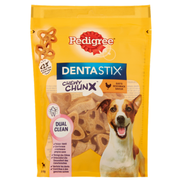 Pedigree Dentastix Chewy Chunx Snack Cane Gusto Pollo 5-15kg 68 g