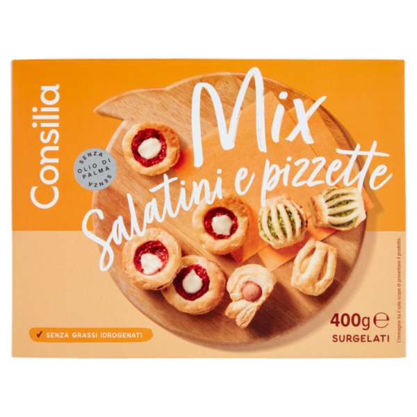 Consilia Mix di Salatini e Pizzette di Pasta Sfoglia Surgelati 400 g