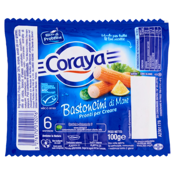 Coraya Bastoncini di Mare 6 Bastoncini 100 g