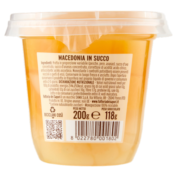 Fattoria dei Sapori Frutta Go! Macedonia in Succo 200 g