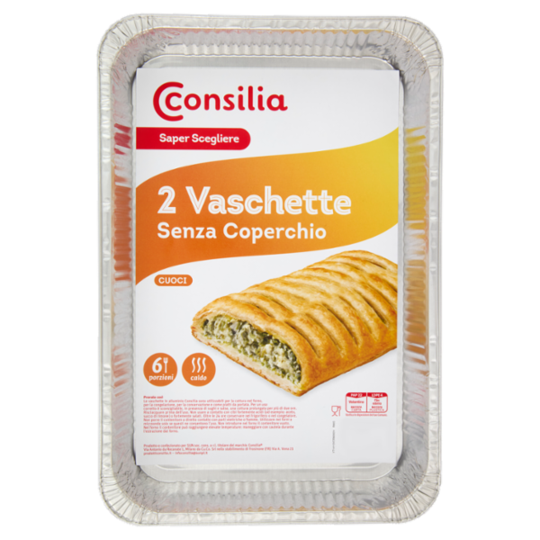 Consilia Saper Scegliere Vaschette Senza Coperchio 6 porzioni 2 pz