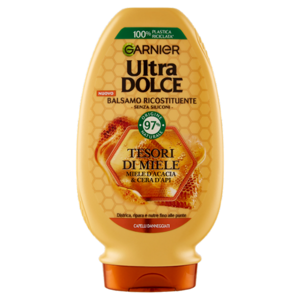 Garnier Ultra Dolce Balsamo Tesori di Miele con Pappa reale, rinforza i capelli fragili 200 ml