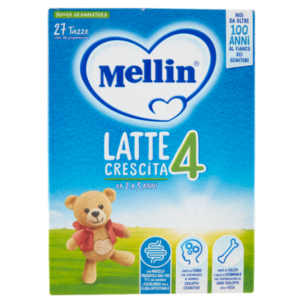 MELLIN 4 - Latte di Crescita in Polvere per Bambini da 2 a 3 anni 770g