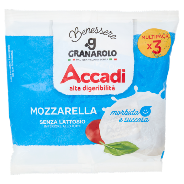 Accadì Benessere Mozzarella Senza Lattosio 3 x 100 g