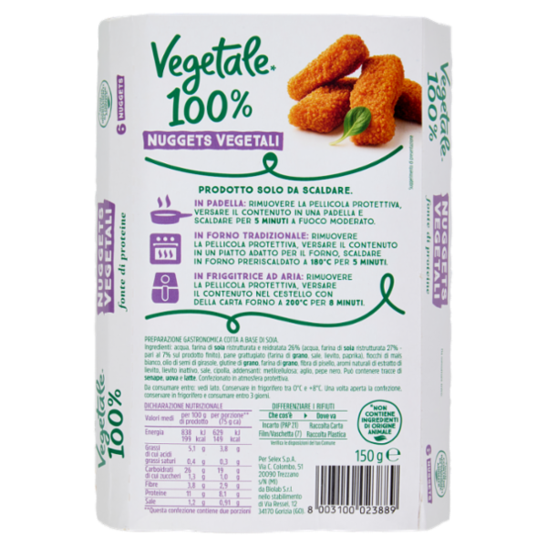 Vegetale 100% 6 Nuggets Vegetali 150 g