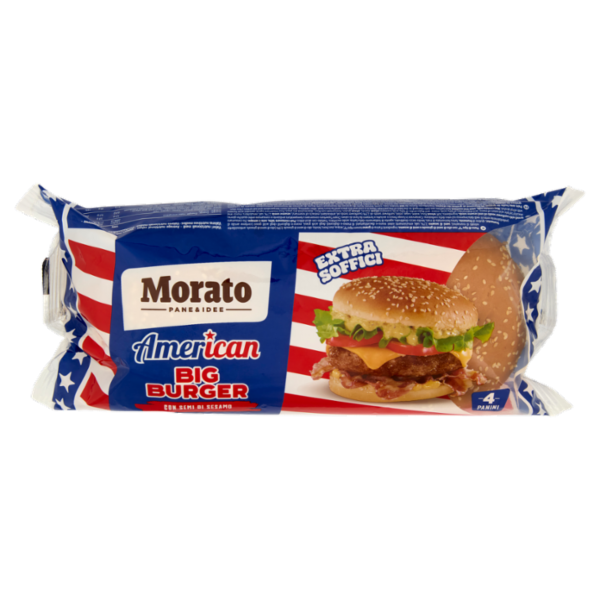Morato American Big Burger con Semi di Sesamo 4 x 75 g
