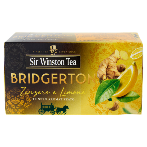 Sir Winston Tea Bridgerton Zenzero e Limone Tè Nero Aromatizzato 20 x 1,75 g
