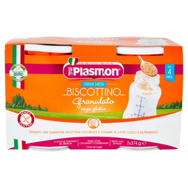 Plasmon Primi Mesi Biscottino Granulato senza glutine 2 x 374 g