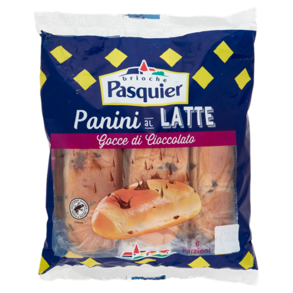 Brioche Pasquier Panino al Latte con Gocce di Cioccolato 6 x 35 g