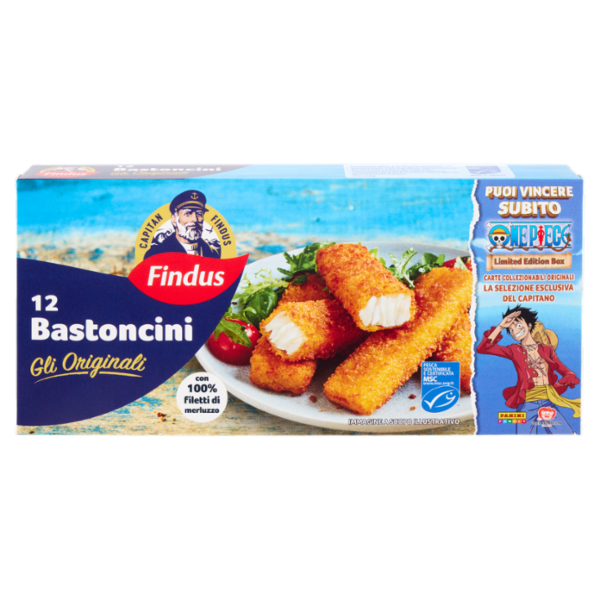Capitan Findus 12 Bastoncini con 100% Filetti di Merluzzo 300 g