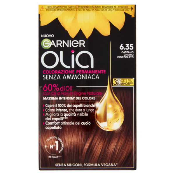 Garnier Olia Tinta Capelli, Senza Ammoniaca, Light chocolate 635