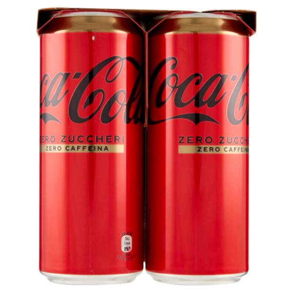 COCA-COLA Zero Zuccheri Senza Caffeina Lattina 4 x 330 ml