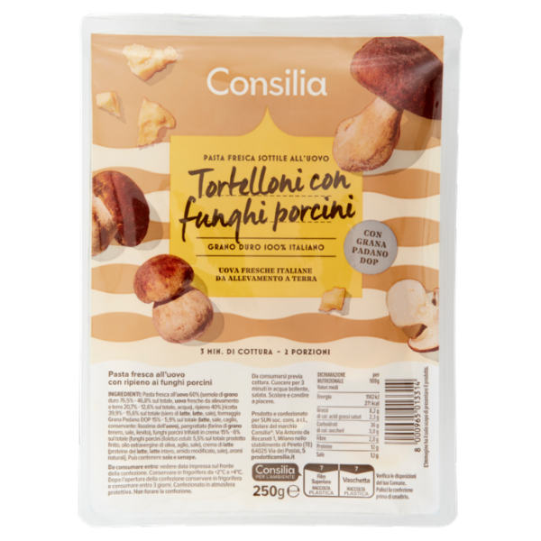 Consilia Tortelloni con Funghi Porcini 250 g