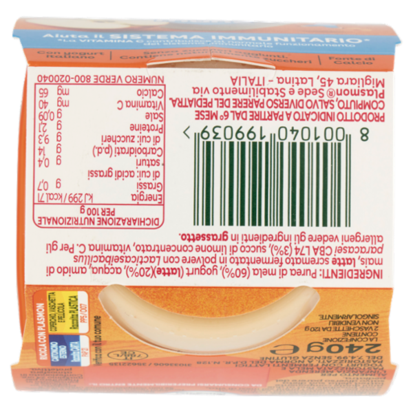 Plasmon la Merenda Mela e Yogurt Nutri mune 2 x 120 g