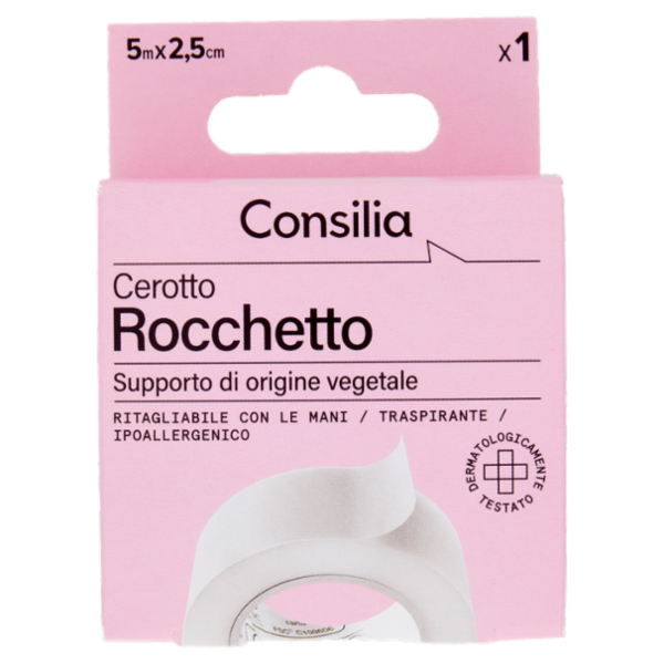 Consilia Cerotto in Tnt Bianco in Rocchetto 5mx2,5cm