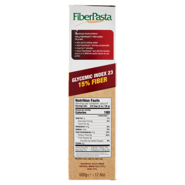 FiberPasta Basso Indice Glicemico 23 Sedani 500 g