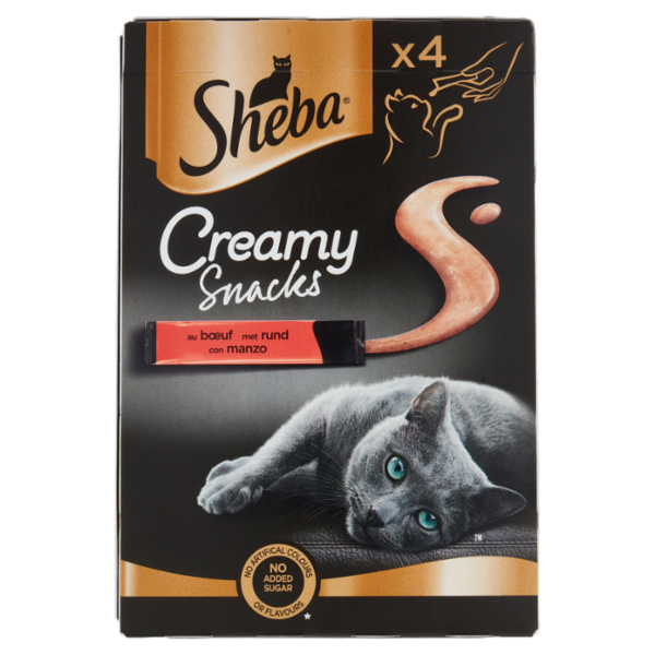 Sheba Creamy Snacks con manzo 4 x 12 g
