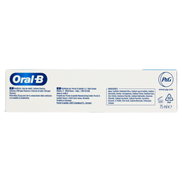 Oral-B Pro-Science Dentifricio Protezione Gengive e Scudo Antibatterico* Pulizia Profonda 75 ml