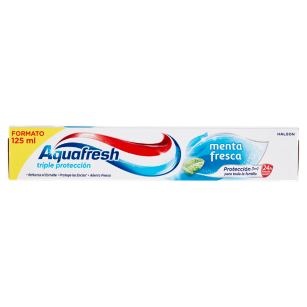 Aquafresh Dentifricio Tripla Protezione Smalto Forte, Gengive Sane Gusto Menta Fresca 125 ml