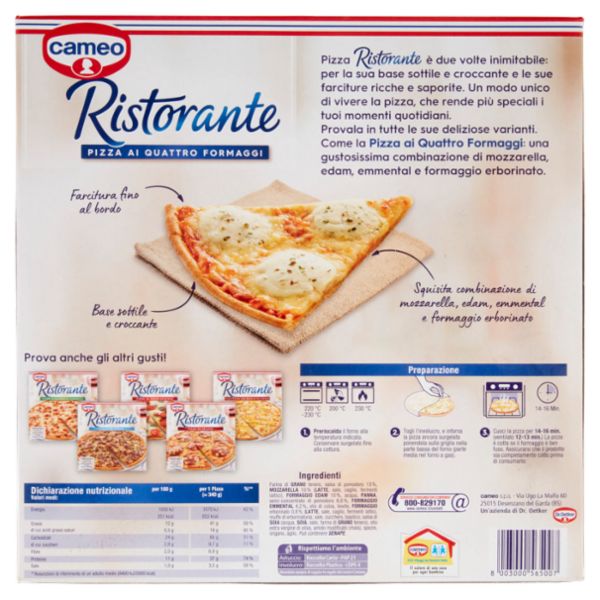 cameo Ristorante Pizza ai Quattro Formaggi 340 g