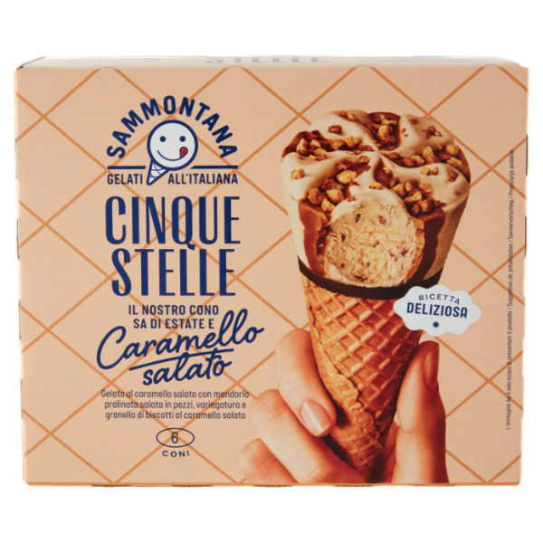 Sammontana Cinque Stelle Caramello salato 6 x 60 g