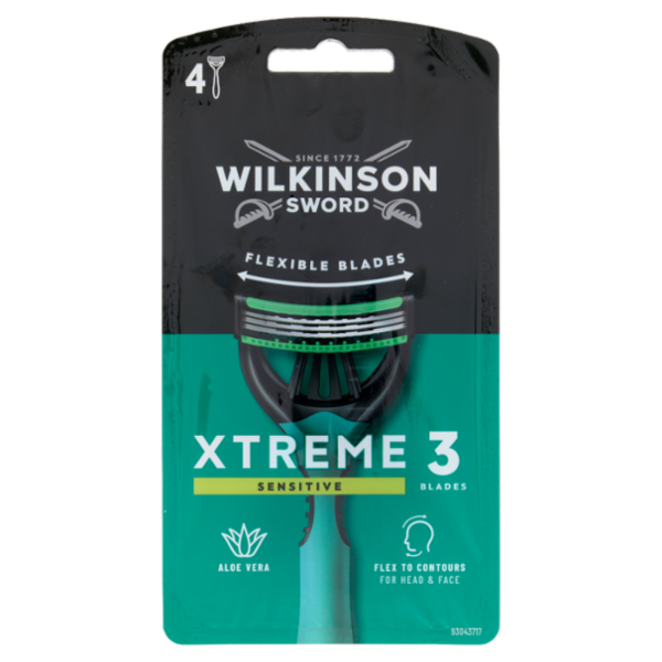 Wilkinson Sword Rasoio usa&getta Xtreme 3 Sensitive x4