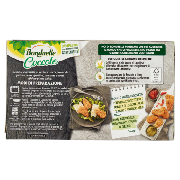 Bonduelle Coccole 8 Crocchette di Zucca con Mozzarella Surgelato 305 g