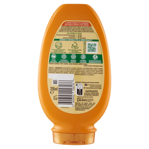 Garnier Ultra Dolce Balsamo Meraviglioso all'olio d'argan e di camelia per capelli secchi, 250 ml