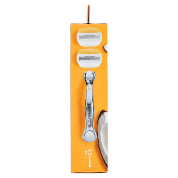 Gillette Venus Rasoio Donna Comfortglide Cocco Plus Olaz a 5 Lame, 1 Manico + 2 Lamette Donna