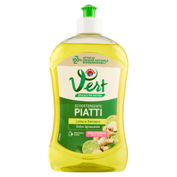 Vert di Chanteclair Ecodetergente Piatti Limone e Zenzero 500 ml