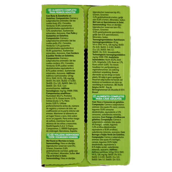 PURINA FRISKIES In Gelatina Con Manzo e Carote, Pollo e Piselli, Agnello e Fagiolini 12 x 85 g