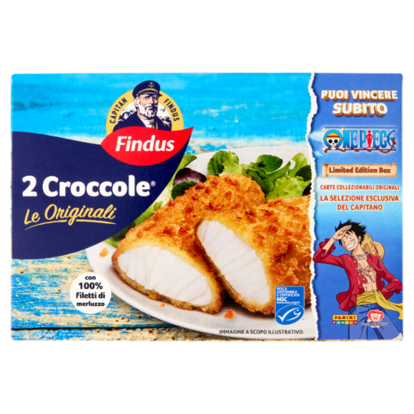 Capitan Findus 2 Croccole con 100% Filetti di Merluzzo - Le originali 216 g
