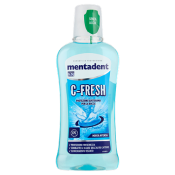 Mentadent Collutorio C-Fresh Menta Intensa 400 Ml