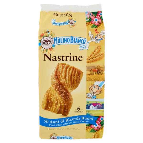Mulino Bianco Nastrine Merenda Senza Additivi Conservanti 6 pezzi 240g