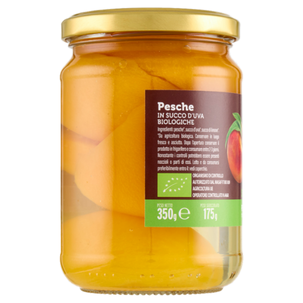 Fattoria dei Sapori Bio Pesche Italiane in Succo 350 g