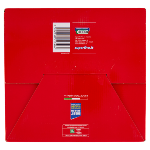 Super5 RotoMop 5.0 Kit Secchio + Mop con Frange in Microfibra Power con Sistema Lava & Asciuga