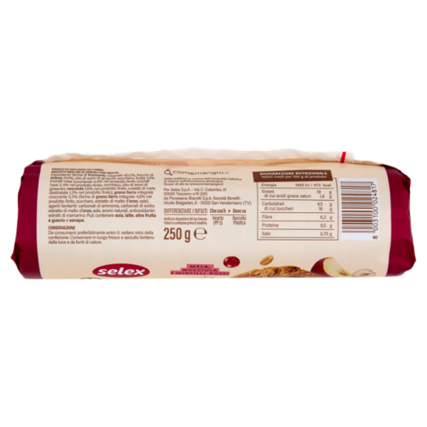 Selex Biscotti ai Cereali e Frutta 250 g